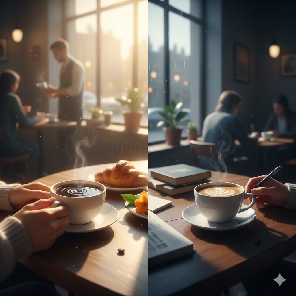 15「朝と午後のカフェ」