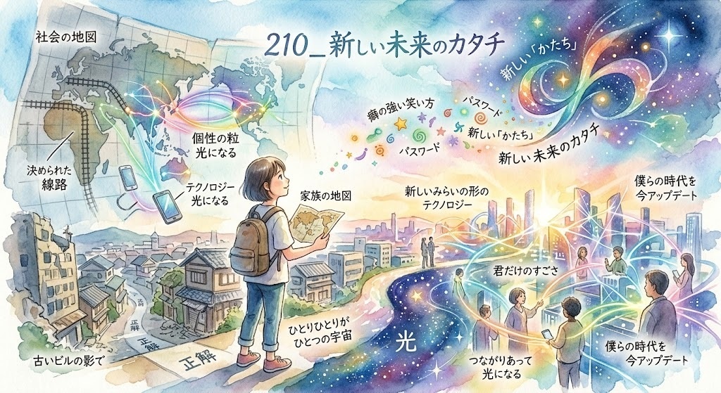 【オリジナル楽曲/素材】210_新しい未来のカタチ（特製水彩画風アートワーク付）
