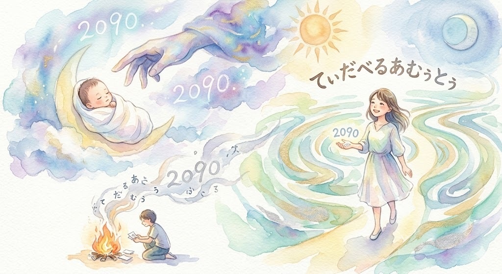 【デジタル詩・お守りアート】194_2090の不思議 〜てぃだべるあむぅとぅ〜