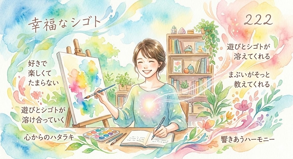 【詩・デジタルアート】222_幸福なシゴト 〜まぶいが笑う、その場所で〜