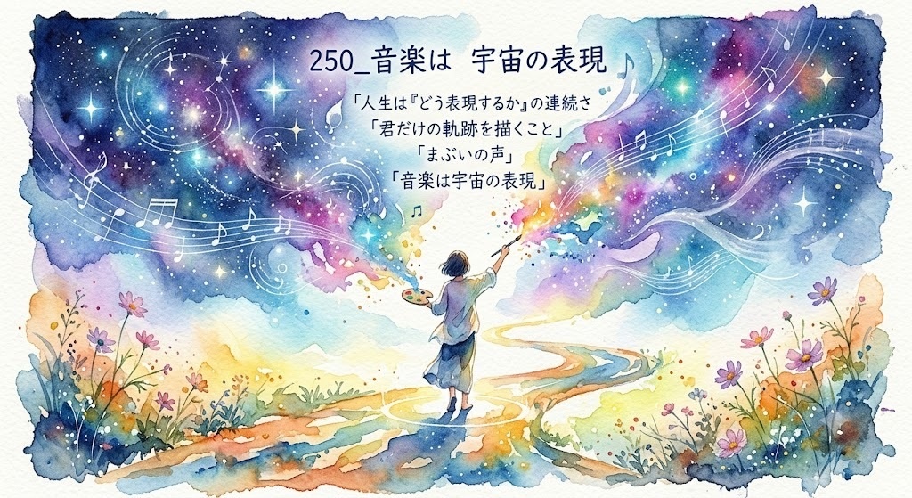 【音源/DL版】250_音楽は宇宙の表現(特製水彩画風アートワーク付)