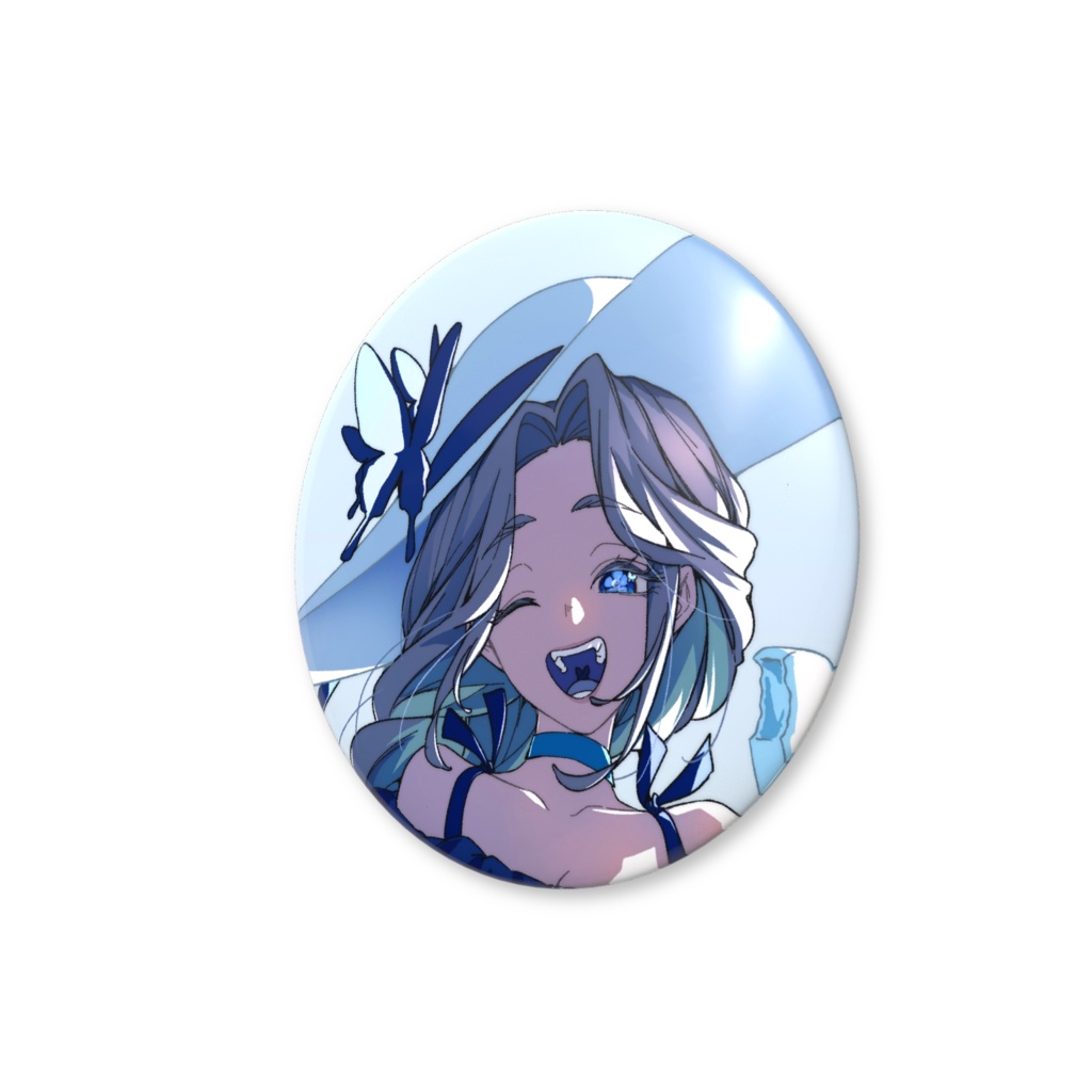 蒼琉ネモ🦋夏イラスト2026缶バッジ