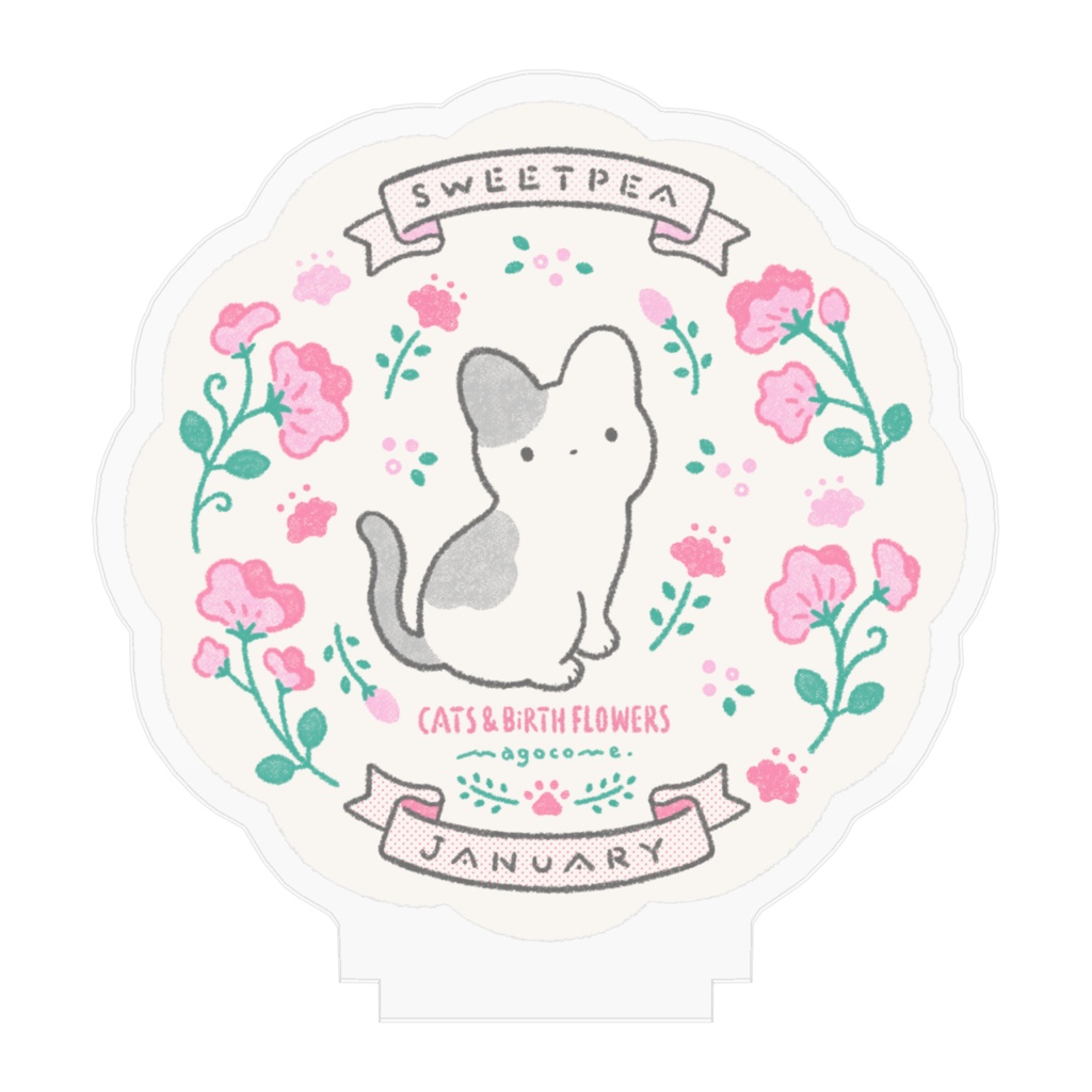 【CATS & BIRTH FLOWERS】1月