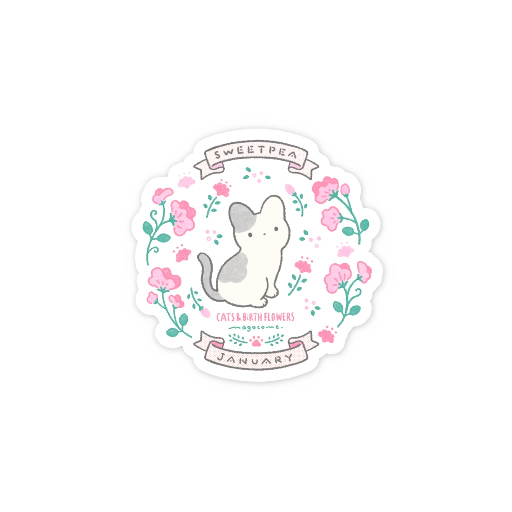 【CATS & BIRTH FLOWERS】1月