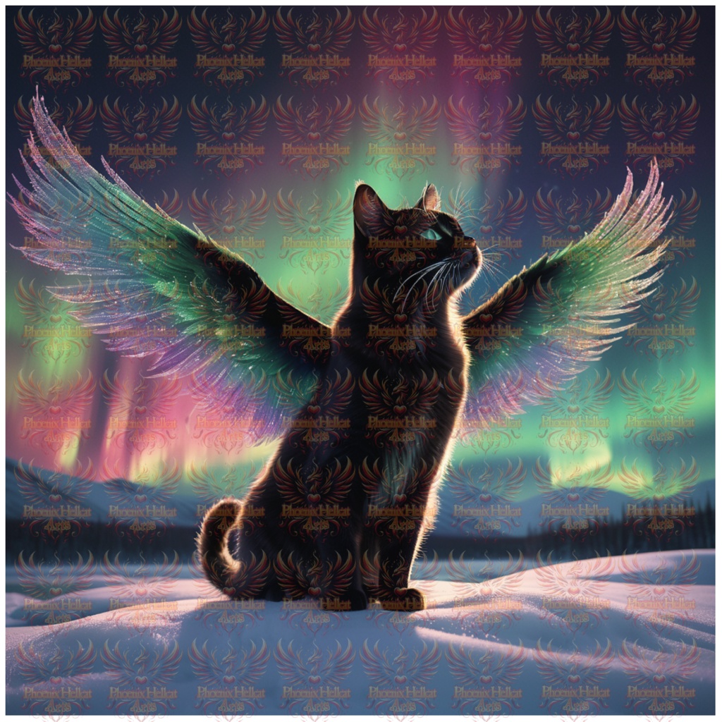 Enchanted Whiskers: free winged cat cutness collection or triple c for short :D A.I generated art