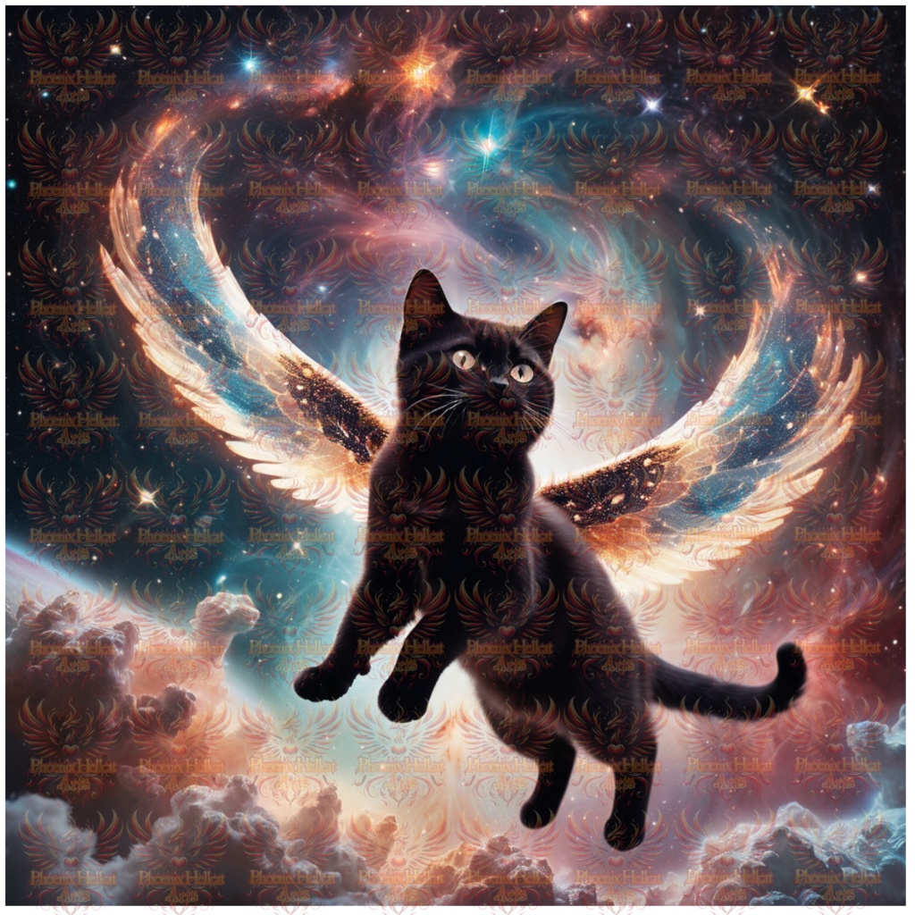 Enchanted Whiskers: free winged cat cutness collection or triple c for short :D A.I generated art