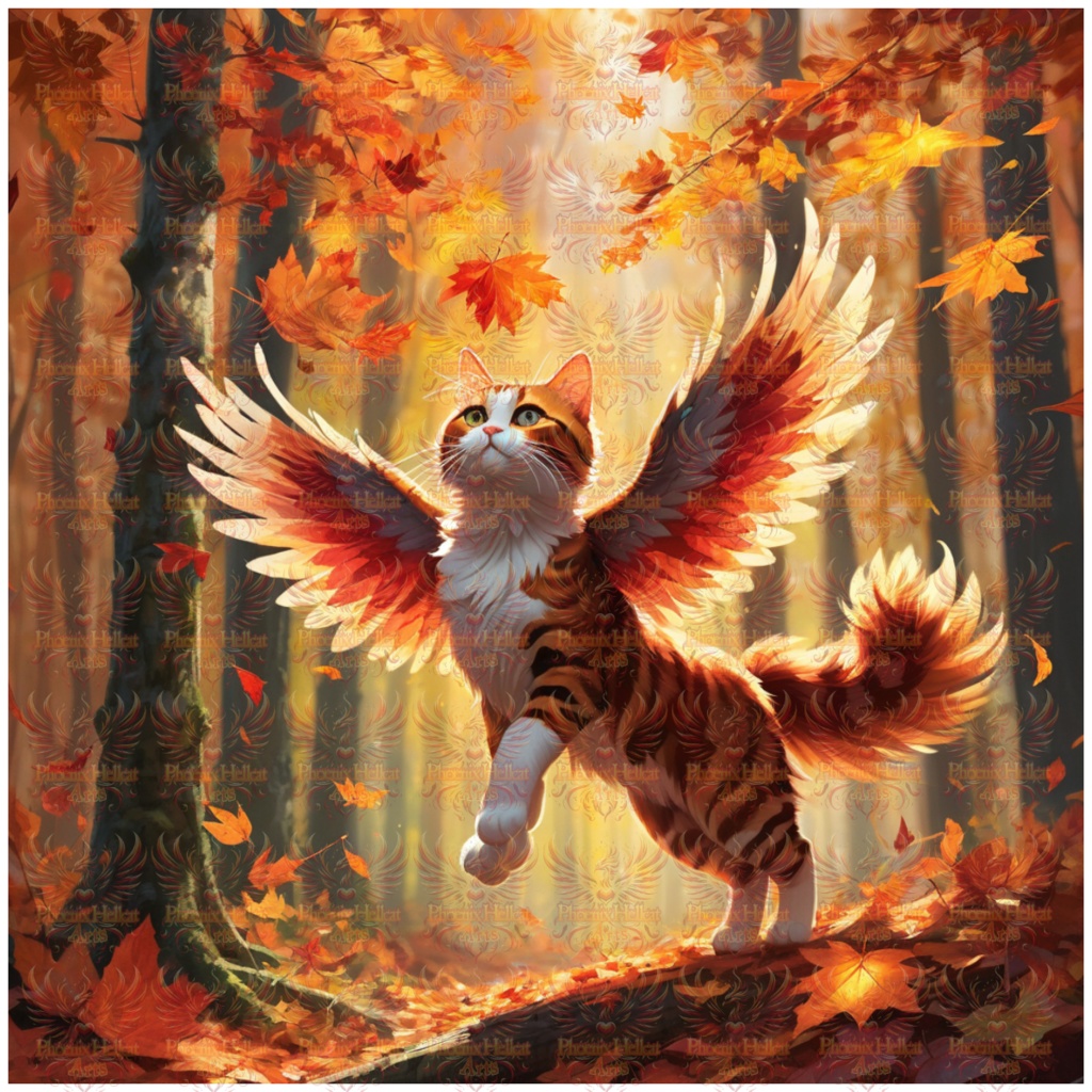 Enchanted Whiskers: free winged cat cutness collection or triple c for short :D A.I generated art