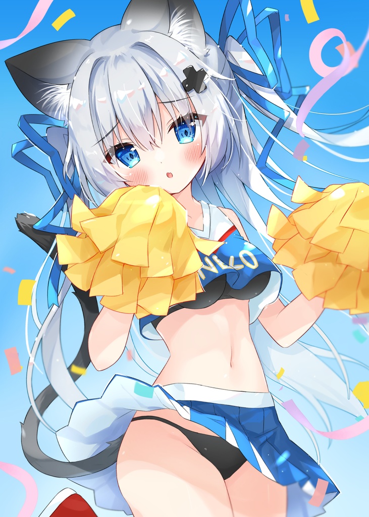 チアねこちゃんクリアファイル💙