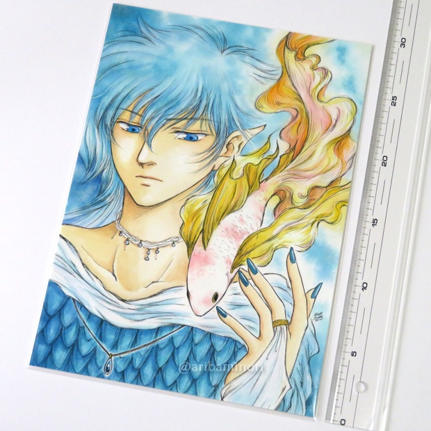 原画 『遣い』 (アクリルガッシュ)