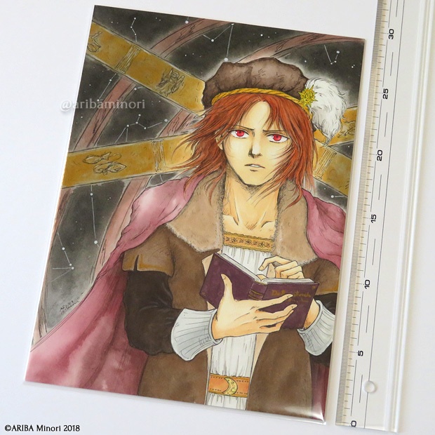 原画 『天文学者』(アクリルガッシュ)