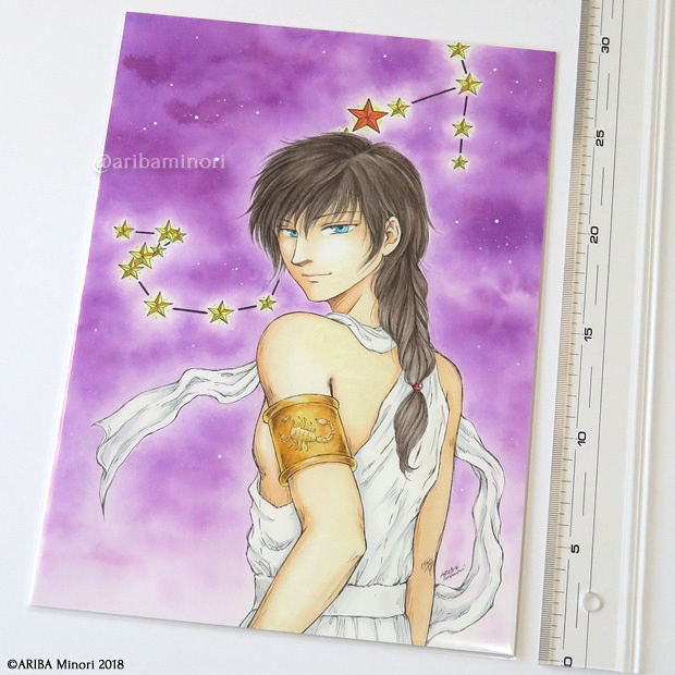 原画 『さそり座の少年』(アクリルガッシュ)