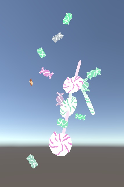 【無料】【VRChat想定】ハロウィンお菓子パーティクル