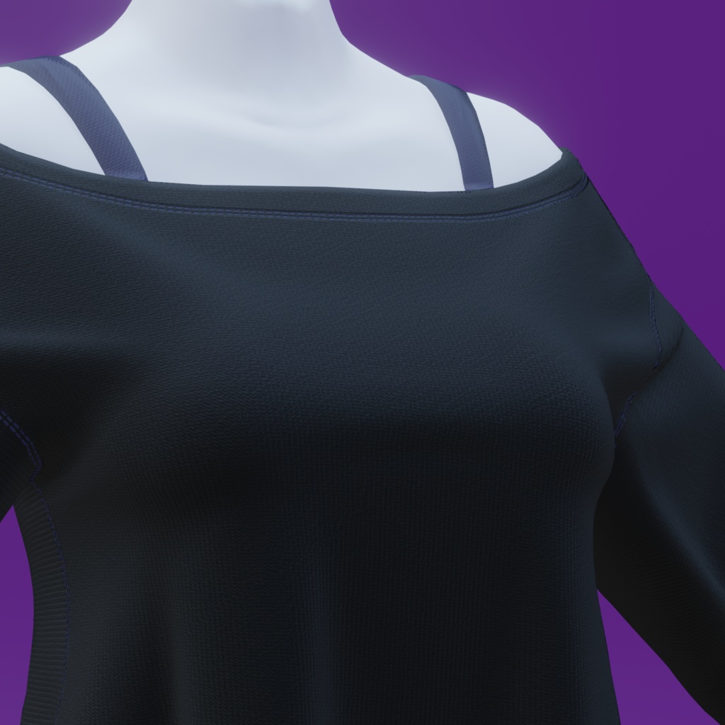 Baggy Shirt with fake undershirt (2 versions)