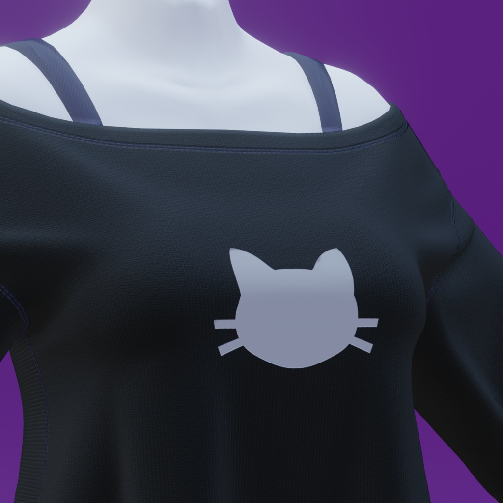 Baggy Shirt with fake undershirt (2 versions)