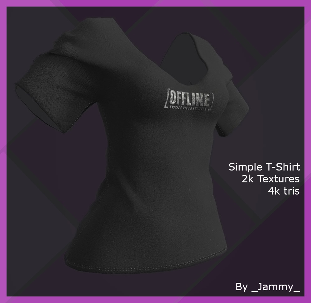 [VRChat] - Simple T-Shirt "OFFLINE"