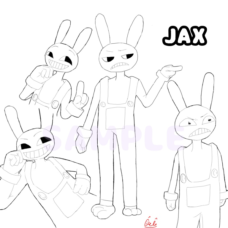 ザ・アメイジングデジタルサーカス(ジャックス) 塗り絵
