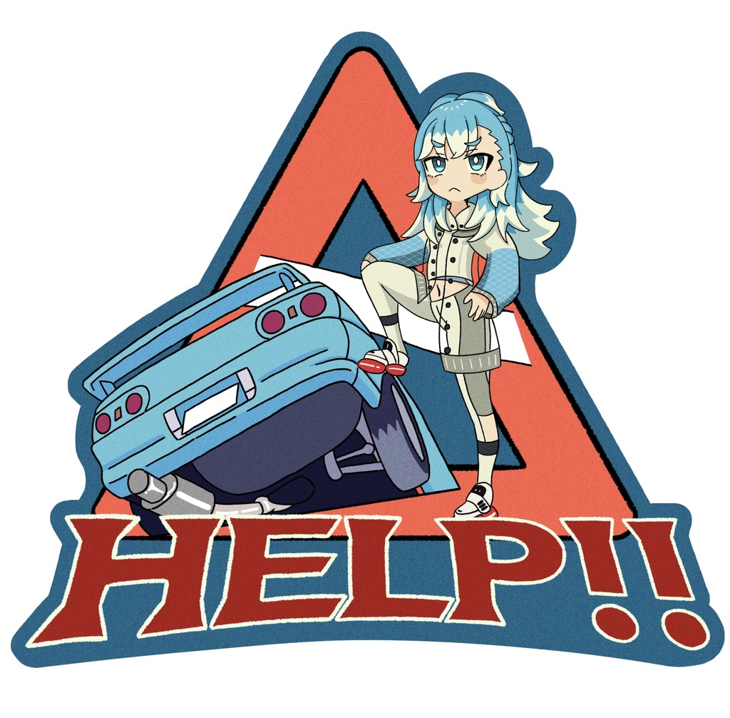 ホロライブID こぼ・かなえる HELP!! ステッカー（大）