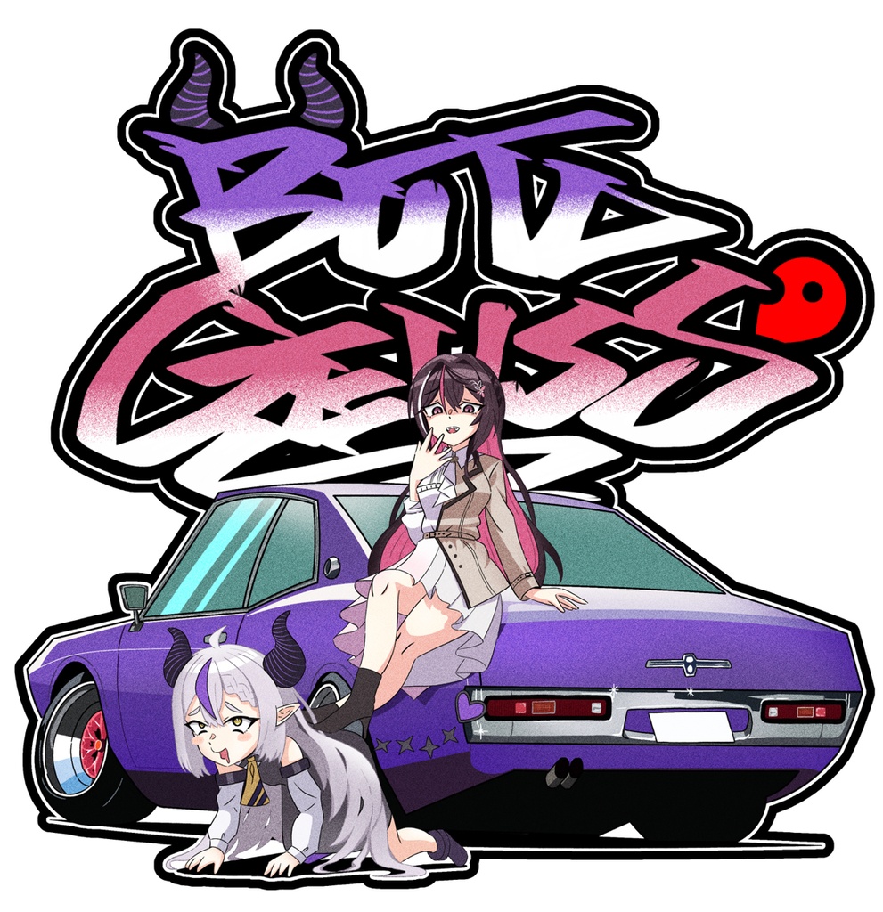 ラプラス・ダークネス×Azki ブタゲスステッカー