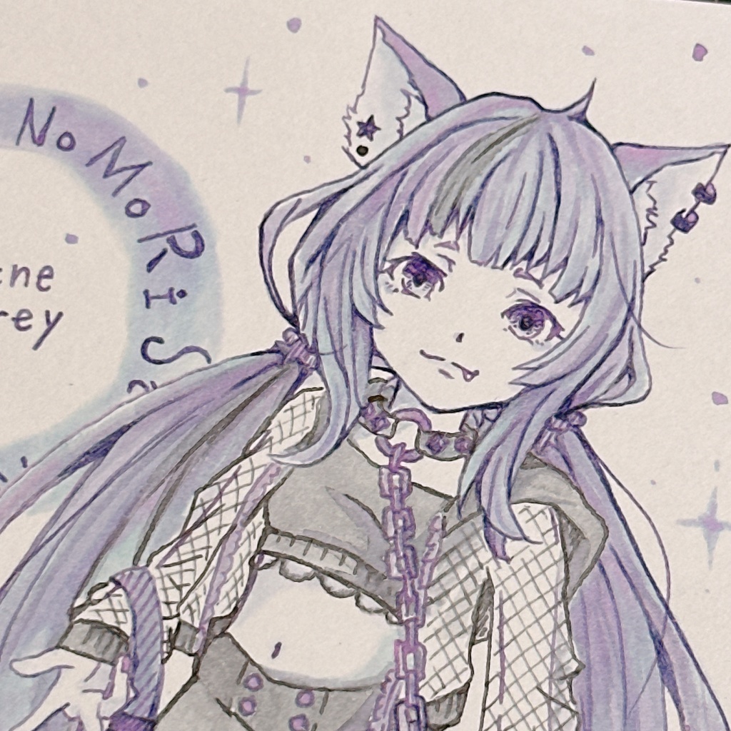 ガラスペン/オリジナルイラスト/原画/ヨノモリサクラ/女の子