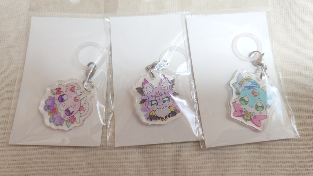 アンブレラチャーム　めじるしキーホルダー　プリキュア　ポチタン　マシュタン　シュシュタン　セット