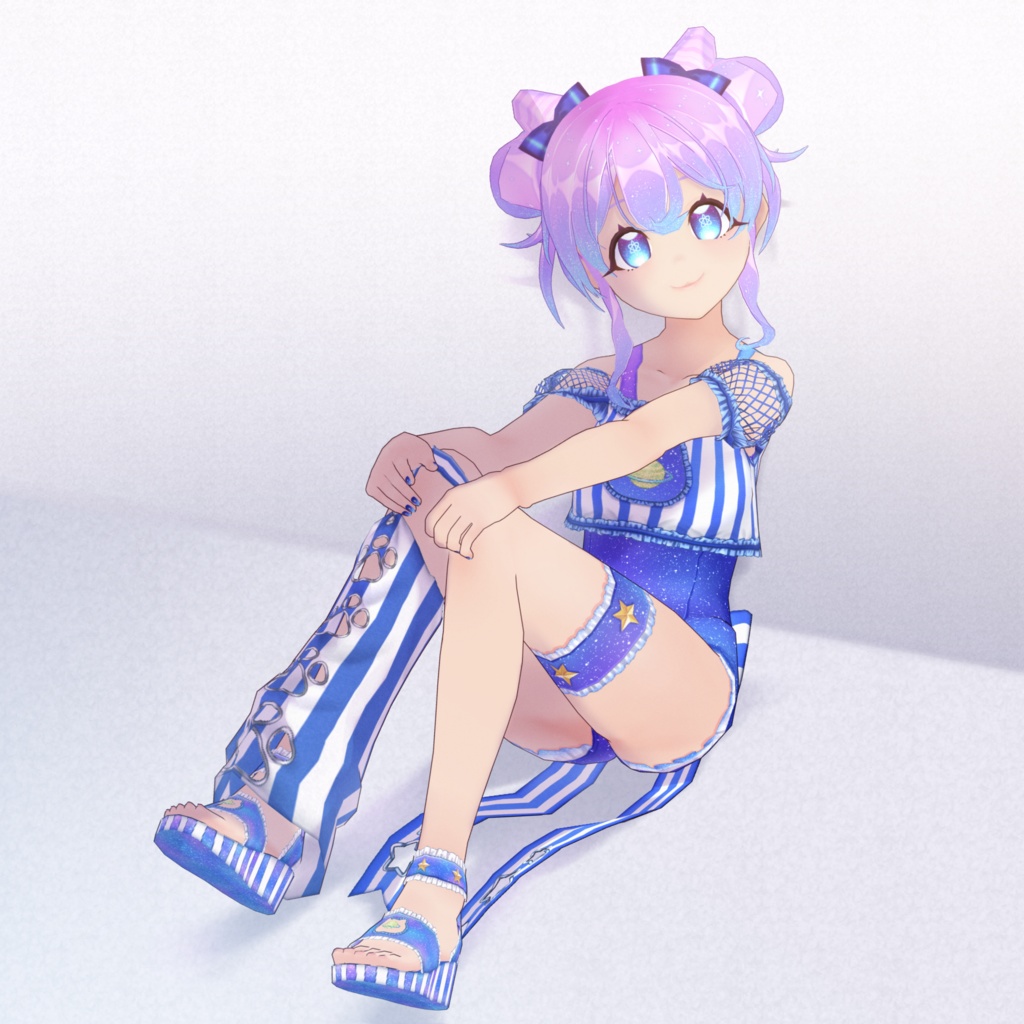 【VRoid】宇宙猫スクール水着