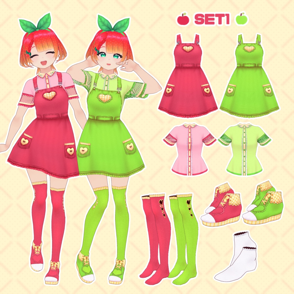 【VRoid】フルーティーコーデセット