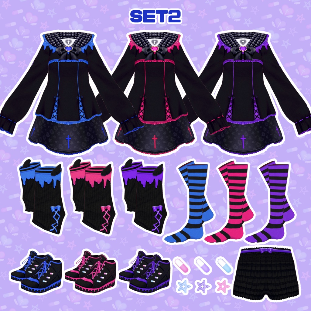 【VRoid】やみゆめかわコーデセット