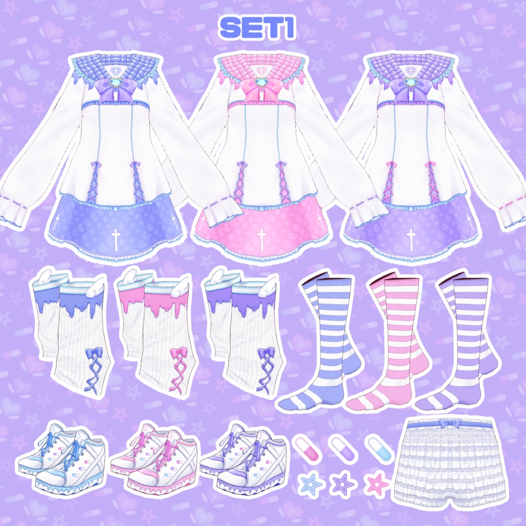 【VRoid】やみゆめかわコーデセット