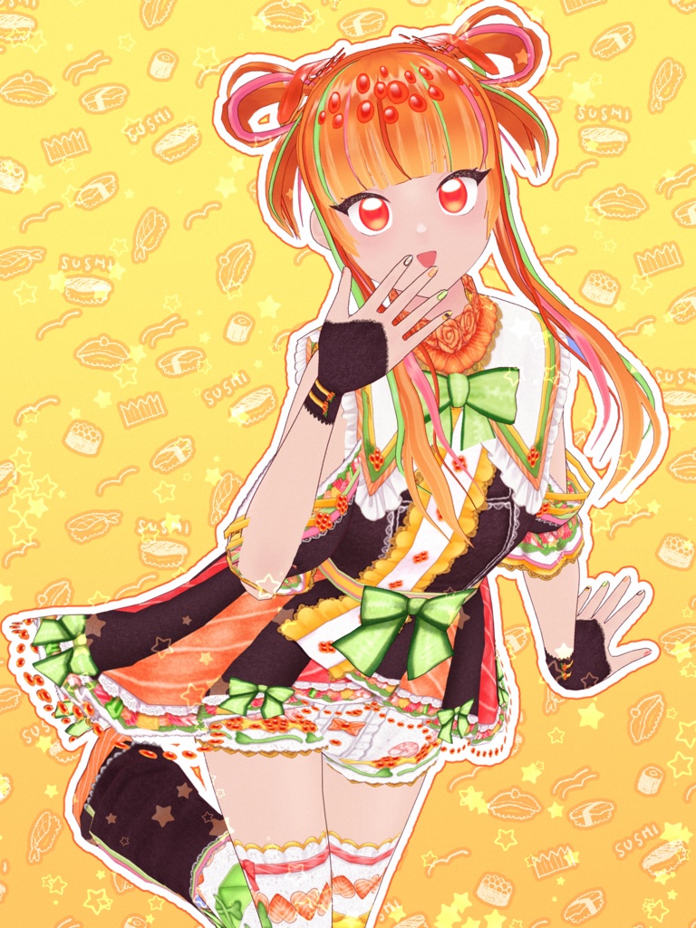 【VRoid】カラフル巻き寿司コーデセット