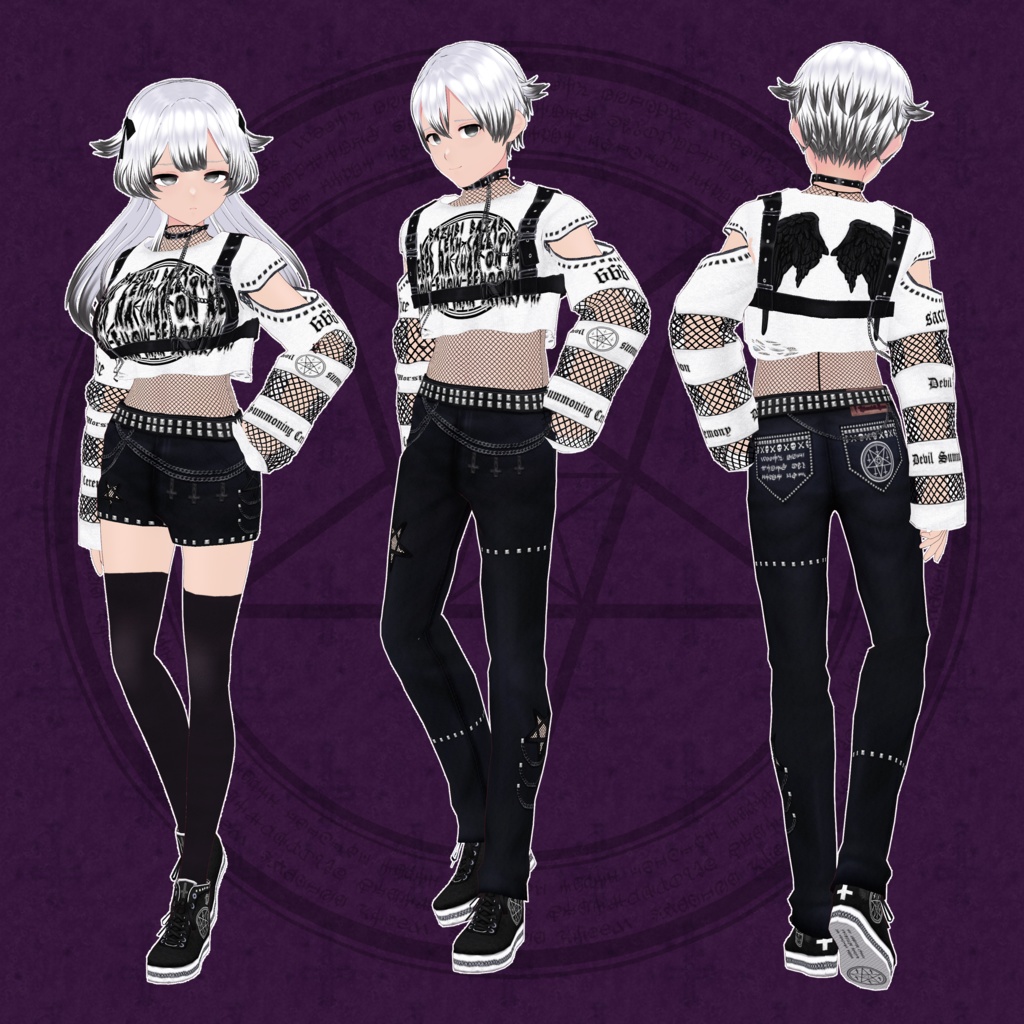 【VRoid】悪魔召喚系コーデセット