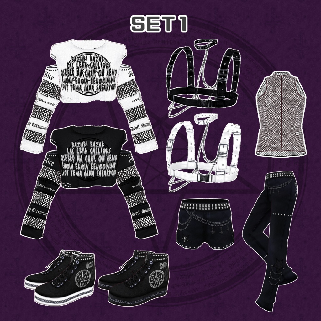 【VRoid】悪魔召喚系コーデセット