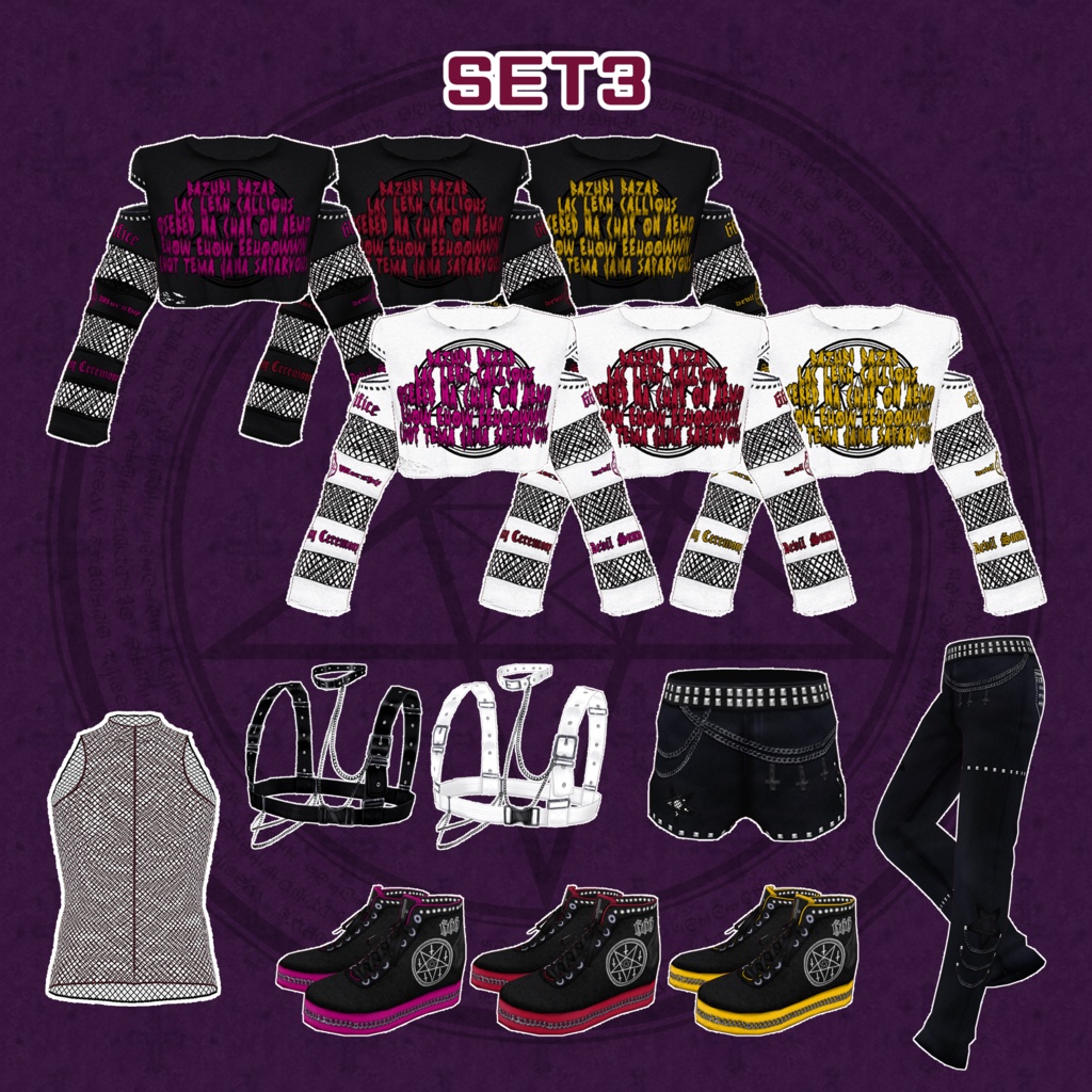 【VRoid】悪魔召喚系コーデセット