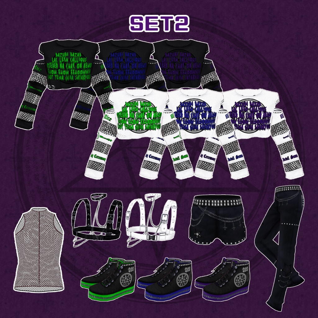 【VRoid】悪魔召喚系コーデセット