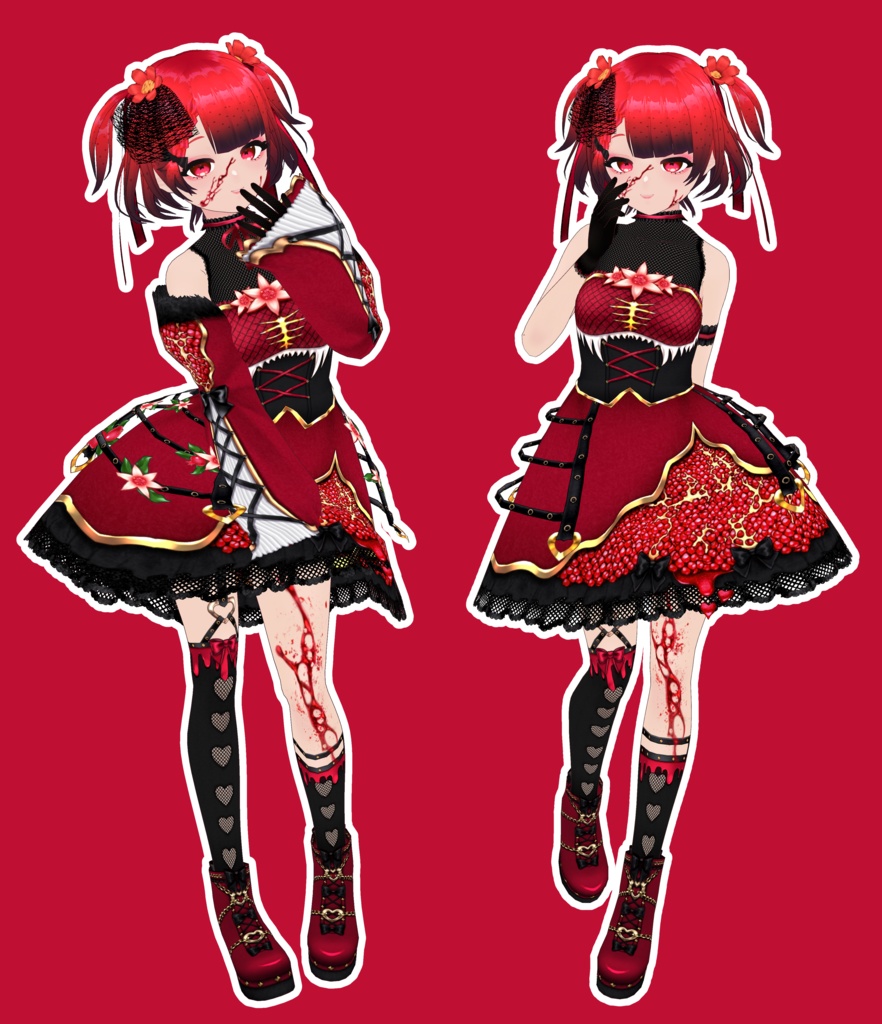 【VRoid】人食いザクロコーデセット