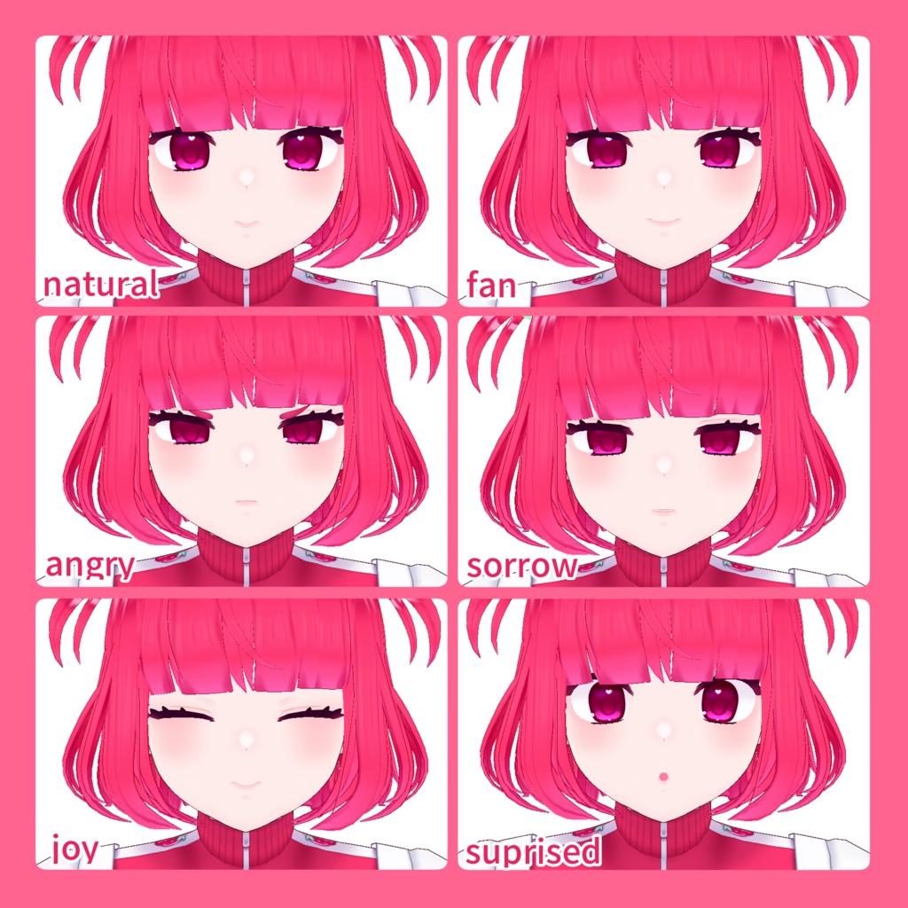 【VRoid VRM】pym_2:猫怒苺 3Dモデル