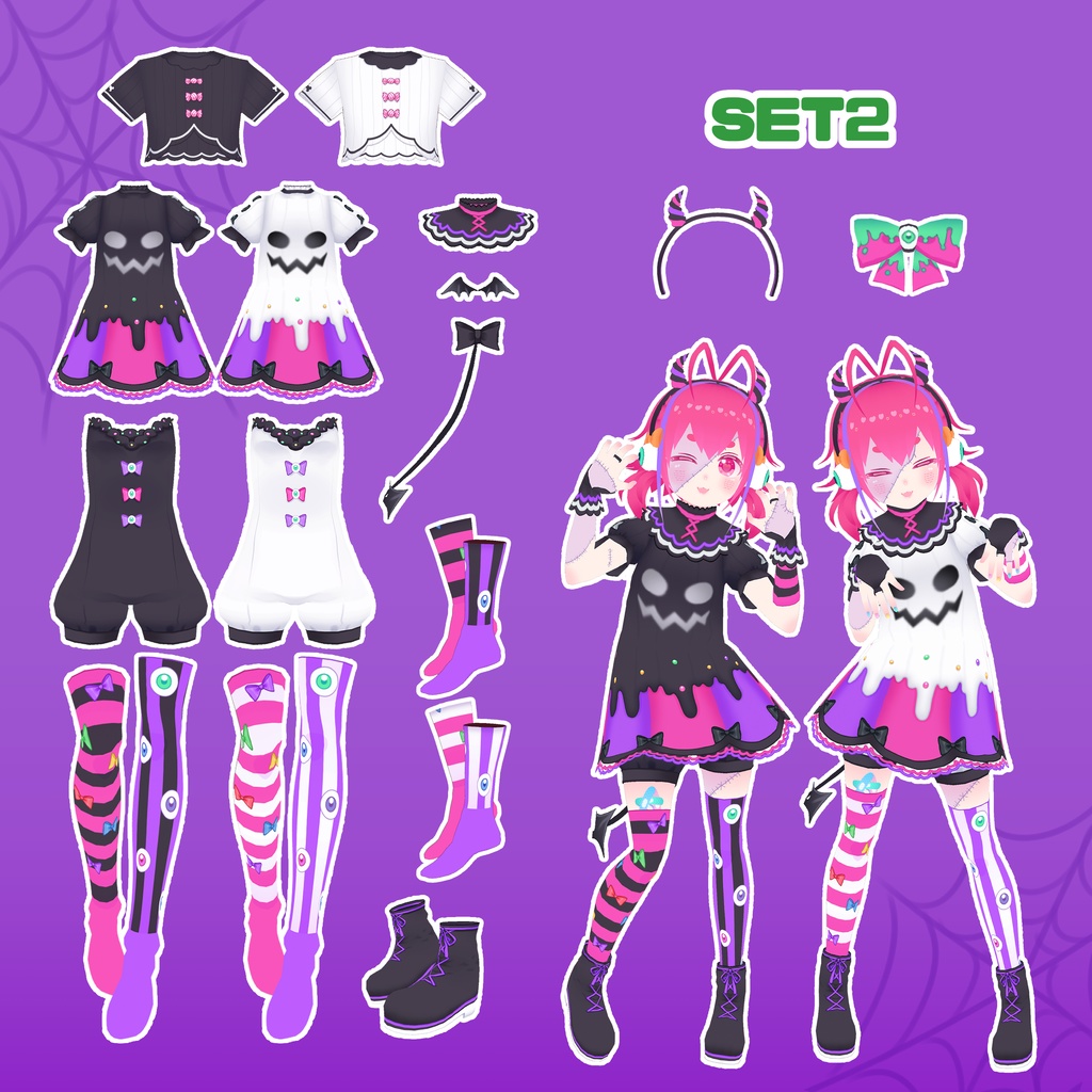 【VRoid】カボチャ悪魔コーデ