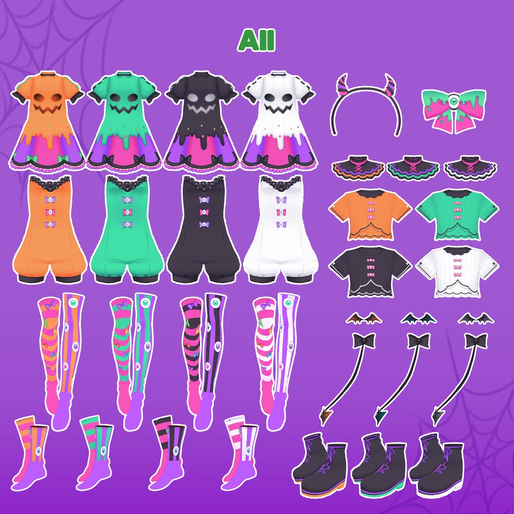 【VRoid】カボチャ悪魔コーデ