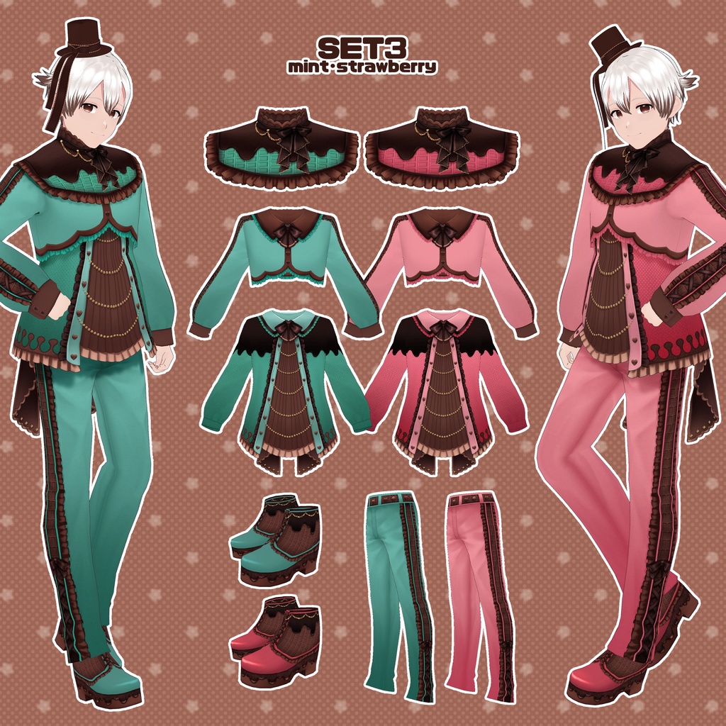 【VRoid】ミルクチョコレートコーデ2