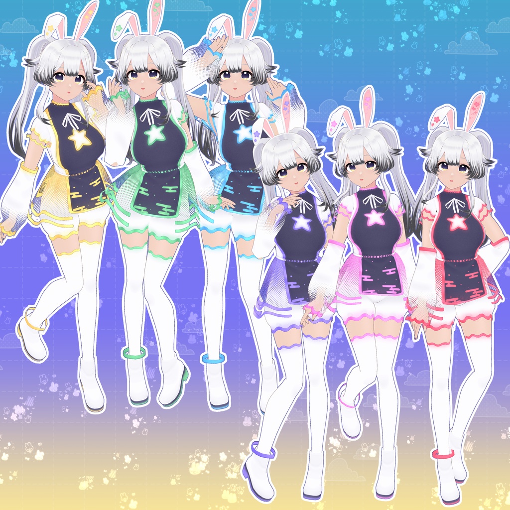 【VRoid】ピカピカお月見コーデ