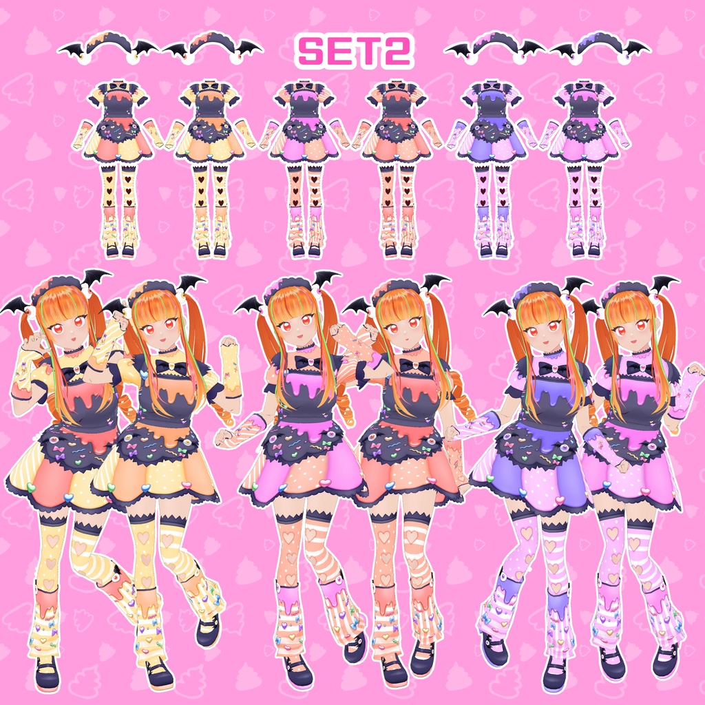 【VRoid】ポップモンスターメイドコーデ