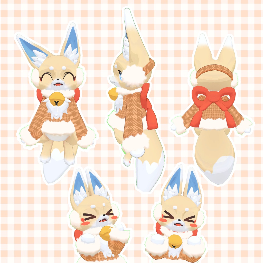 【VRChat】モコモコ服とほっぺマフ #小狐のコハチ 【無料】