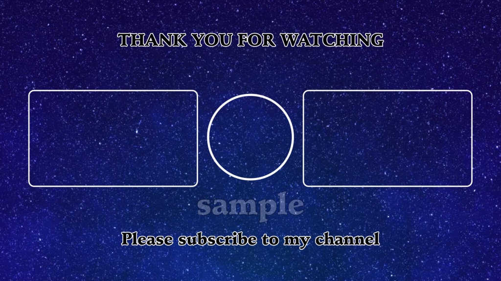 【Vtuber、配信者様向け】Youtube動画エンディング2（星空）