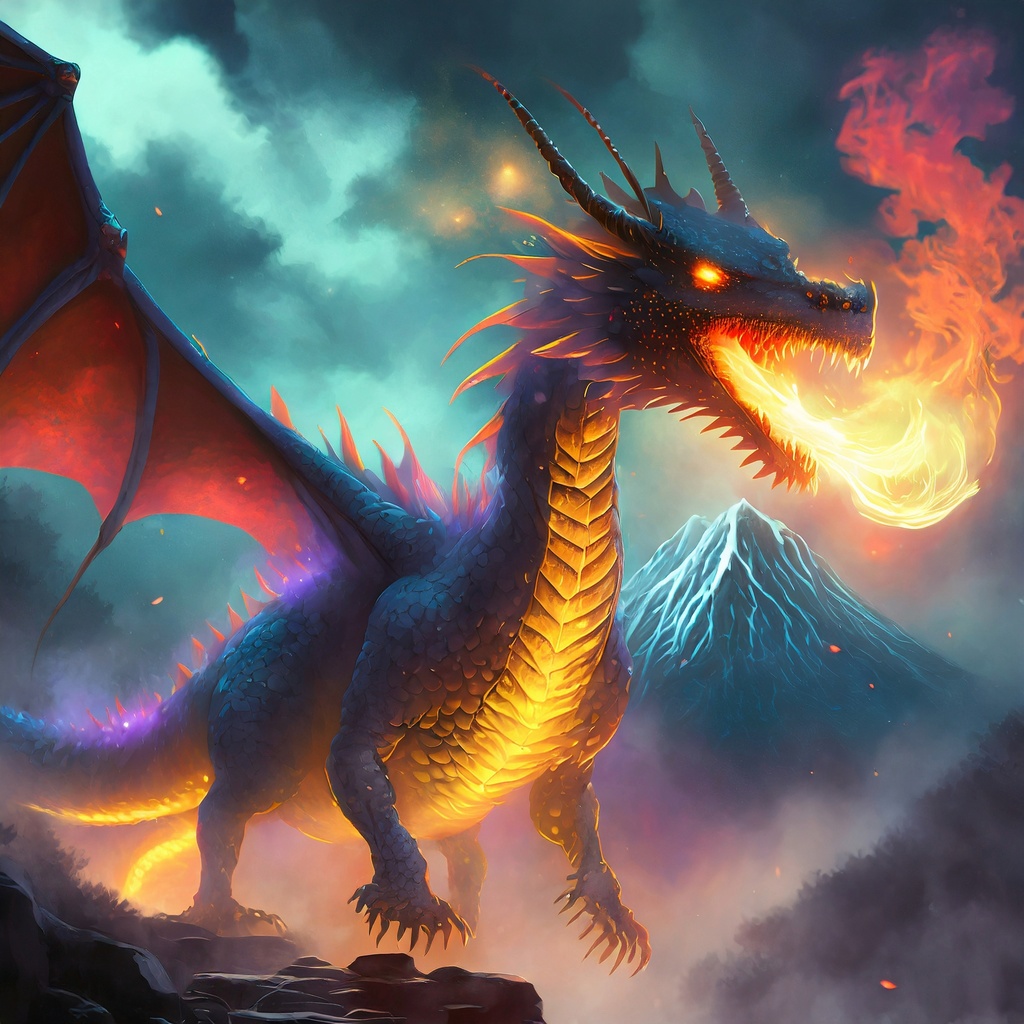 火を吹くドラゴン/ fire breathing dragon