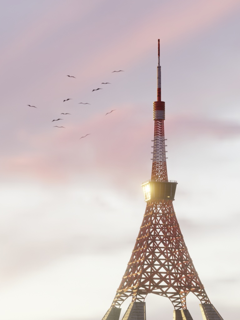 東京タワーのアセットファイル Ryo 3dcg Page Booth