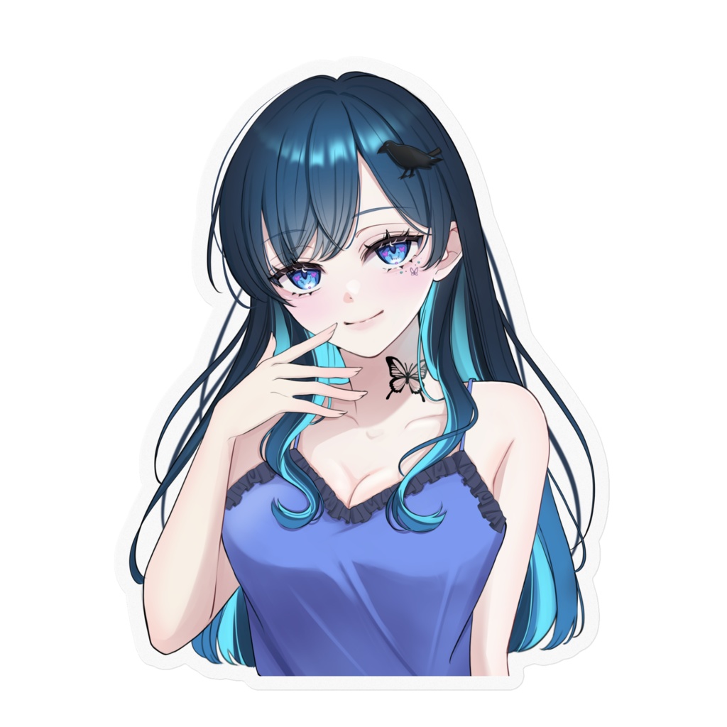 おやすみヨガラス クリアステッカー
