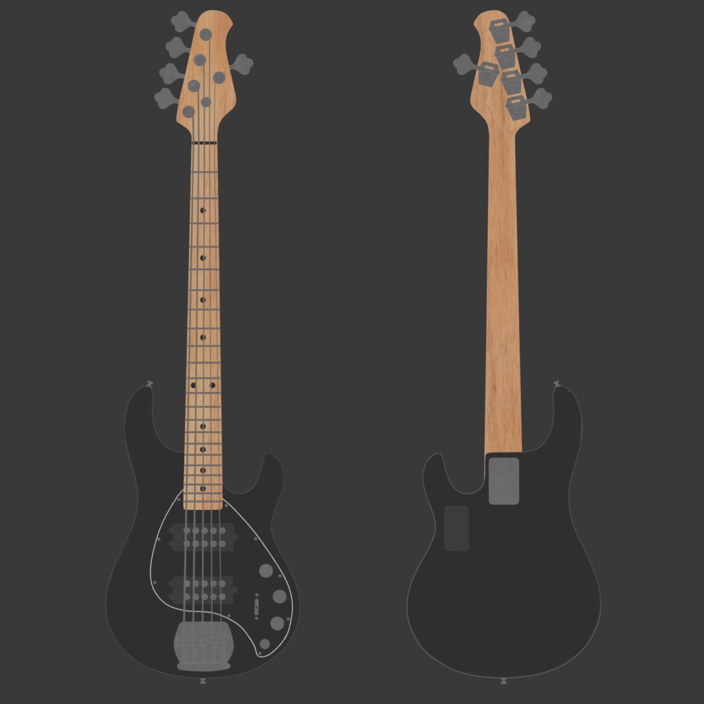 【3D model】StingRay 5 Ernie Ball Music Man エレキベース