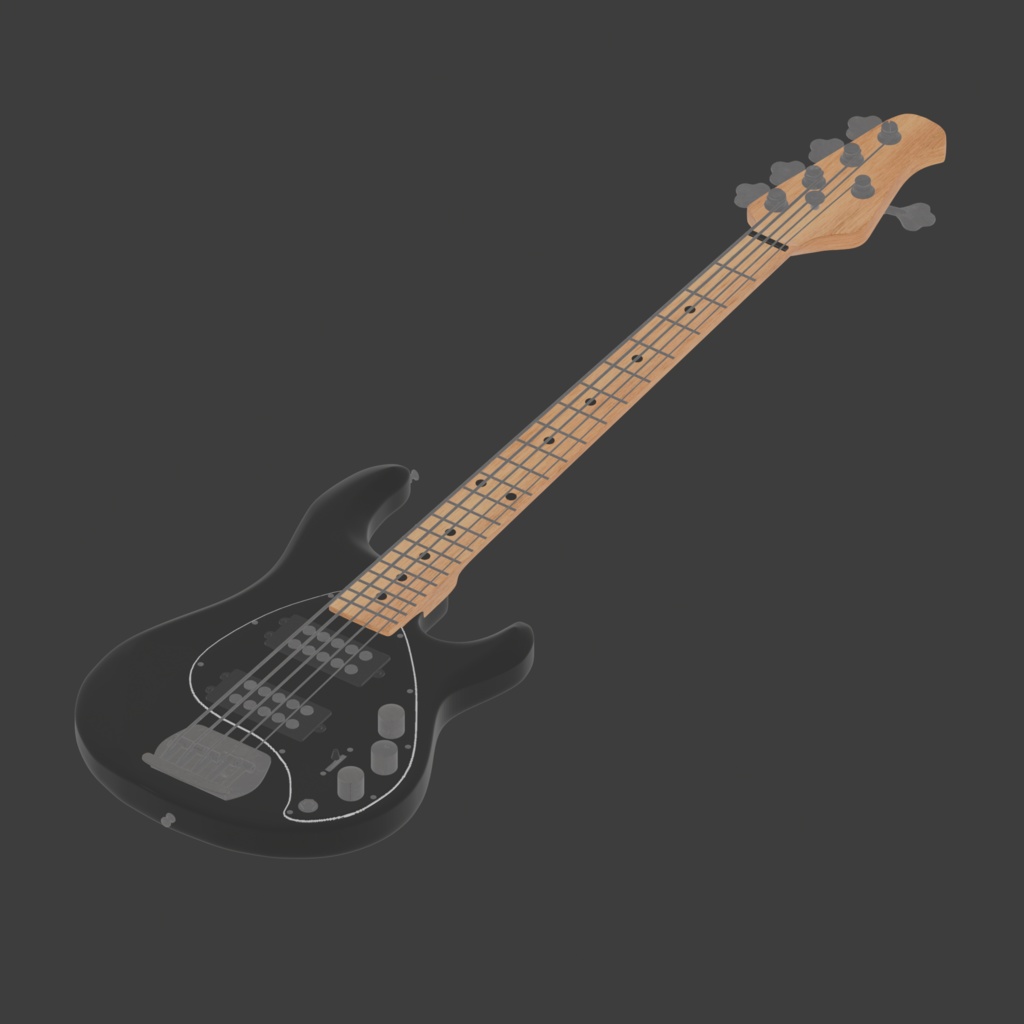 【3D model】StingRay 5 Ernie Ball Music Man エレキベース
