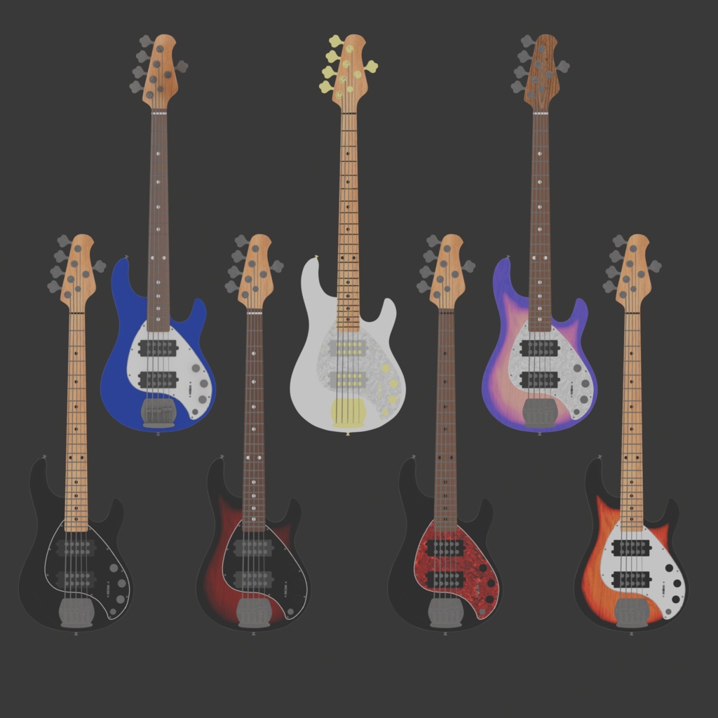 【3D model】StingRay 5 Ernie Ball Music Man エレキベース