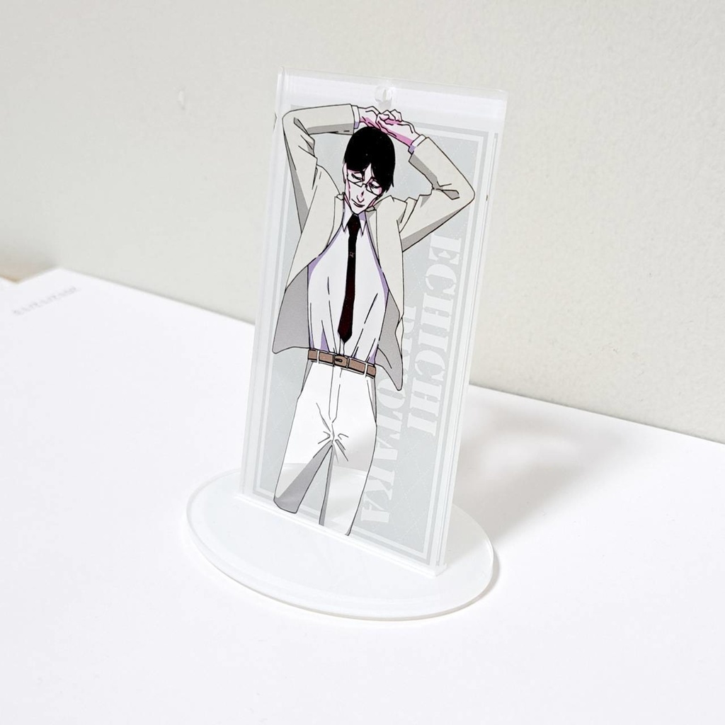 アクリルキーホルダー(スタンド) スーツ伊さん パステルグレー