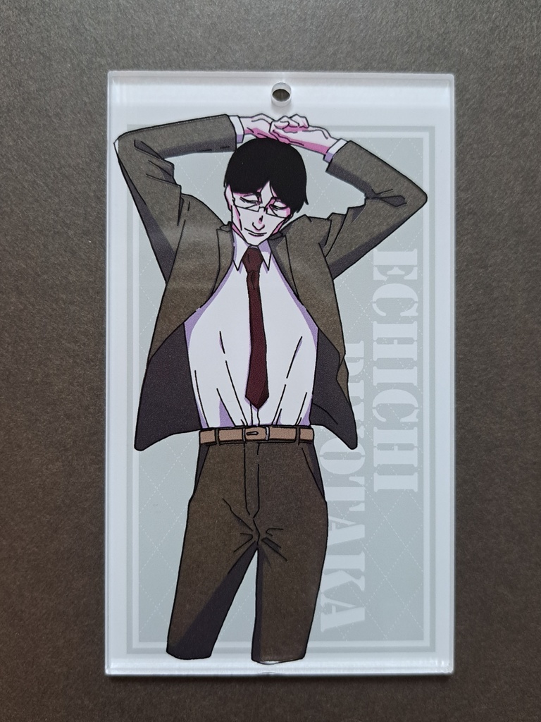 アクリルキーホルダー(スタンド) スーツ伊さん パステルグレー